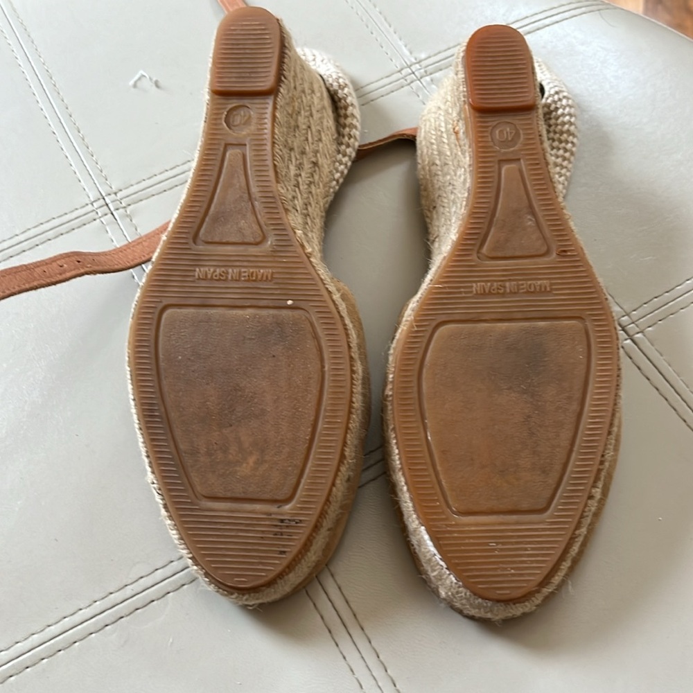 Wedge sandals suede uppers sz 9 - Picture 5 of 6